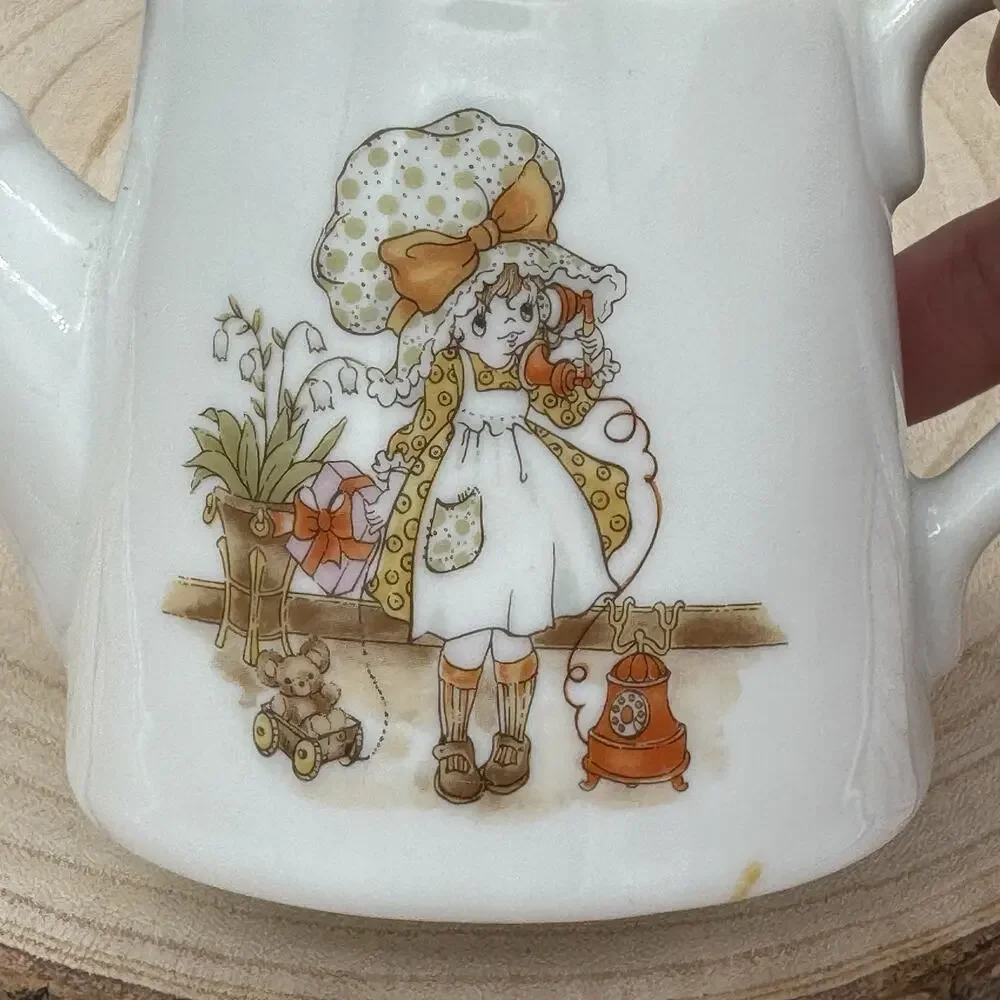 Vintage‎ Holly Hobbie Small Water Pitcher Watering Can Vase Planter Japan 1970s